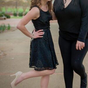 LC Lauren Conrad Black Lace Mini Dress